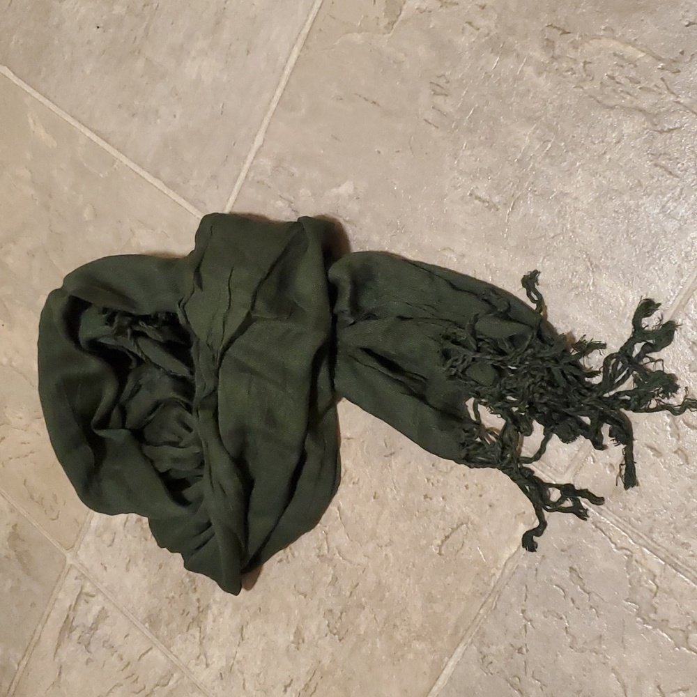 Olive green scarf